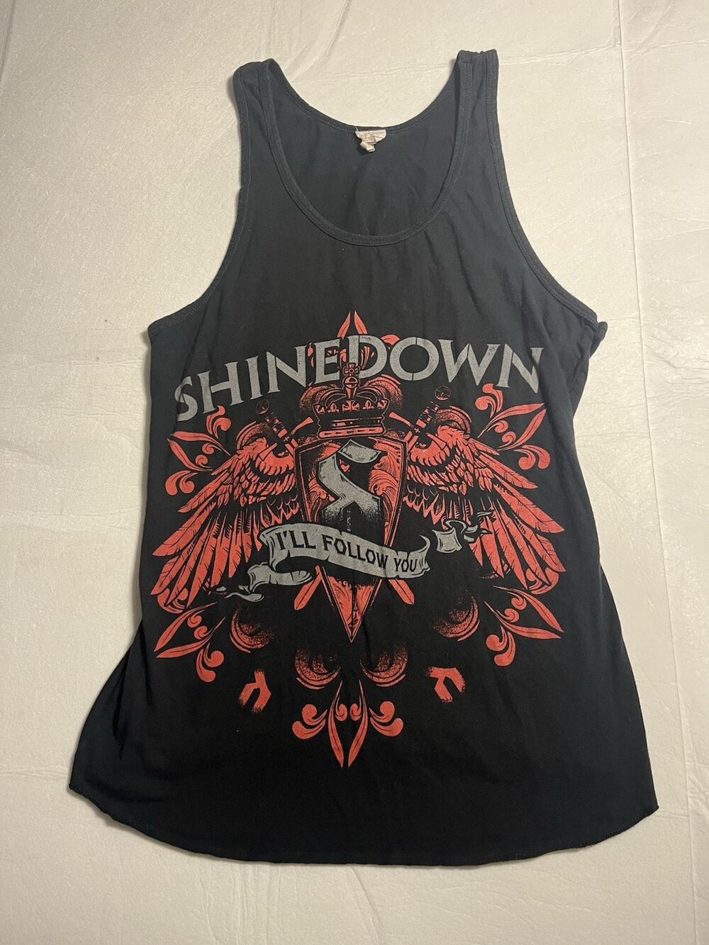 Shinedown I’ll Follow You Women’s XS Black Graphic Band Tank Top Rock